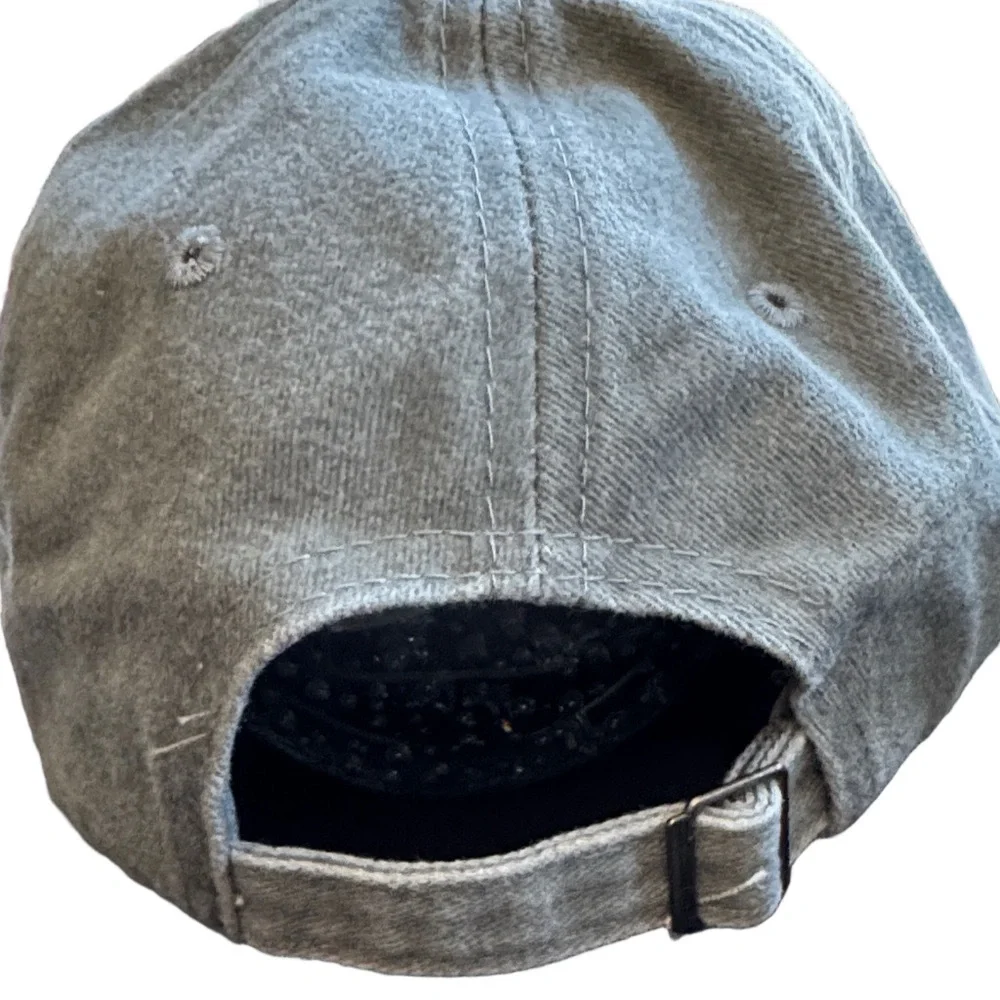 Gray Baseball Cap All I want is Coffee and My Dog Design NWOT